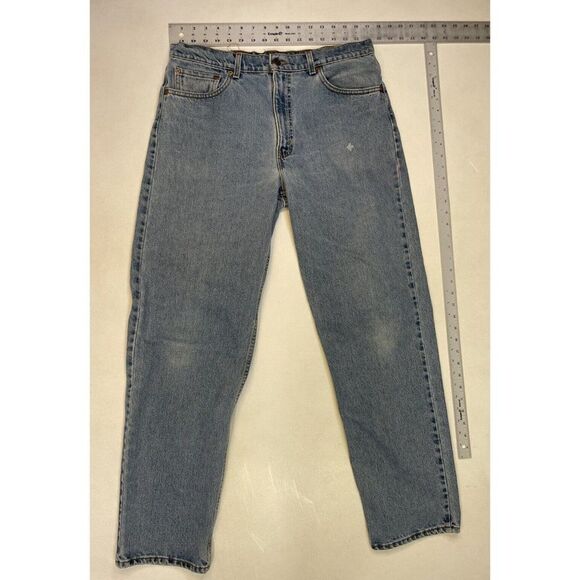 VINTAGE Levi's 550 Relaxed Fit Denim Jeans Men 34 X 31 Blue Tag Size 36 x 32 USA - Picture 6 of 9